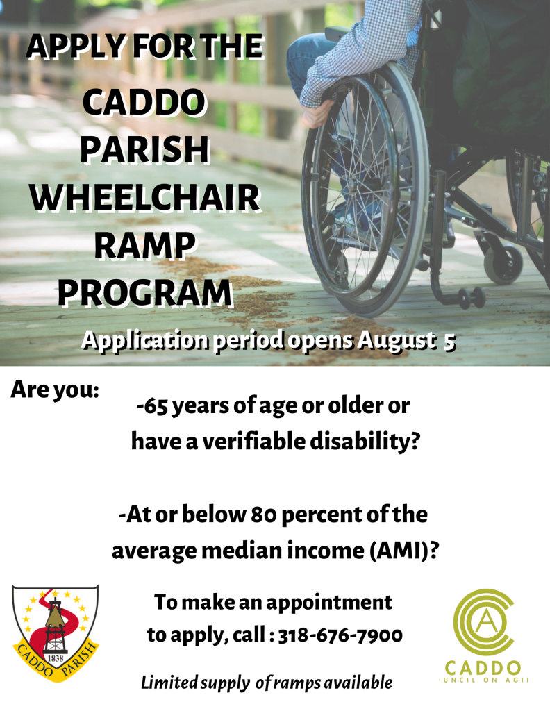 Caddo Parish Wheelchair Ramp Assistance Program now accepting applications