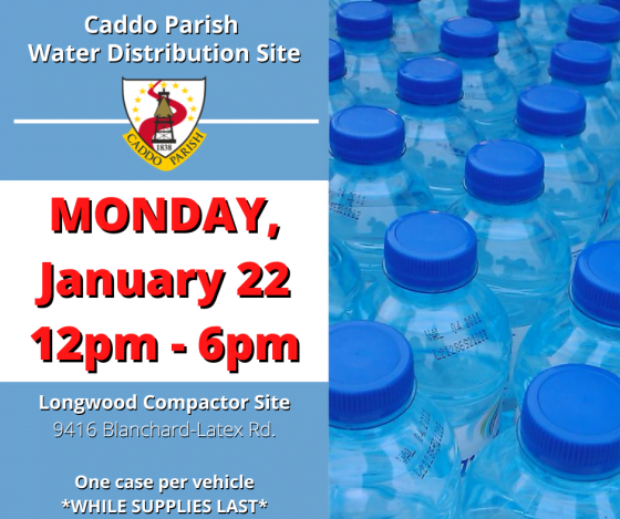 Caddo Parish water distribution for Blanchard residents