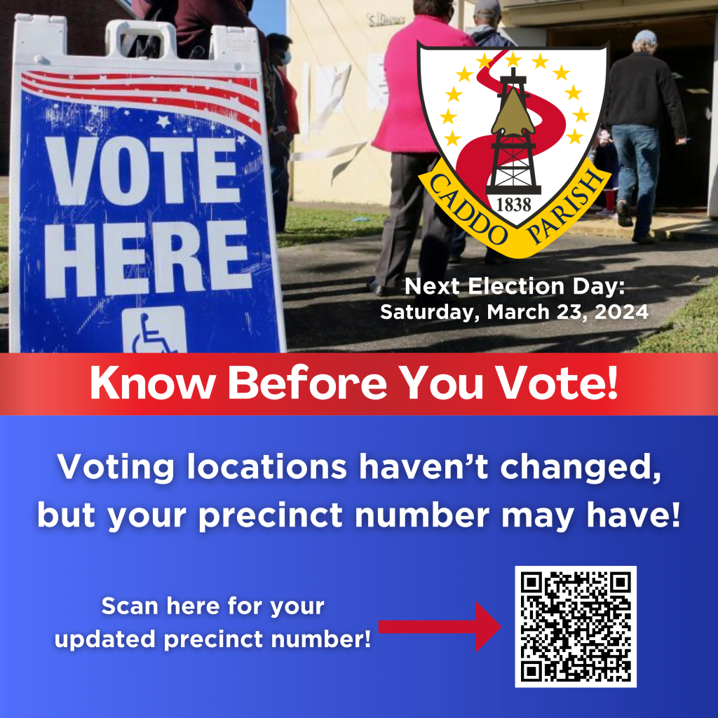 Know Before You Vote Precinct Numbers Updated Parish Of Caddo